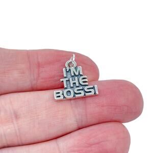 Estate Sterling Silver 925 I'm The Boss Charm